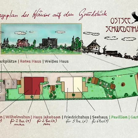Ostsee Schwedenhaeuser * Breege